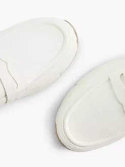 Witte Leren Instapper -Beroemde Schoenen Winkel 2151730 H5