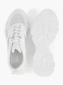 Witte Chunky Sneaker Steentjes -Beroemde Schoenen Winkel 2152352 H5