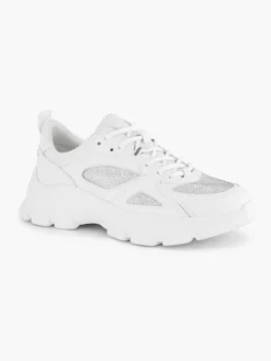 Witte Chunky Sneaker Steentjes -Beroemde Schoenen Winkel 2152352 H6