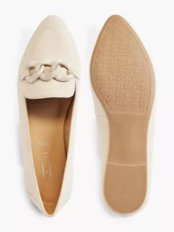 Beige Leren Loafer Sierketting 8 Beige Leren Loafer Sierketting -Beroemde Schoenen Winkel 2153196 H3