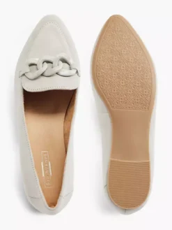 Grijze Suéde Loafer Sierketting -Beroemde Schoenen Winkel 2153200 H3