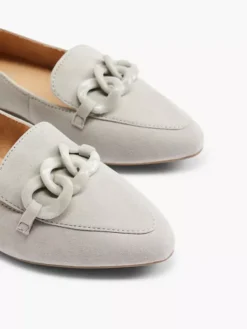 Grijze Suéde Loafer Sierketting -Beroemde Schoenen Winkel 2153200 H5