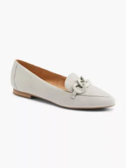 Grijze Suéde Loafer Sierketting -Beroemde Schoenen Winkel 2153200 H6