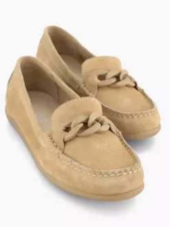 Beige Suéde Instapper Sierketting 11 Beige Suéde Instapper Sierketting -Beroemde Schoenen Winkel 2153204 H5