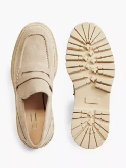 Beige Leren Chunky Loafer 8 Beige Leren Chunky Loafer -Beroemde Schoenen Winkel 2153212 H3