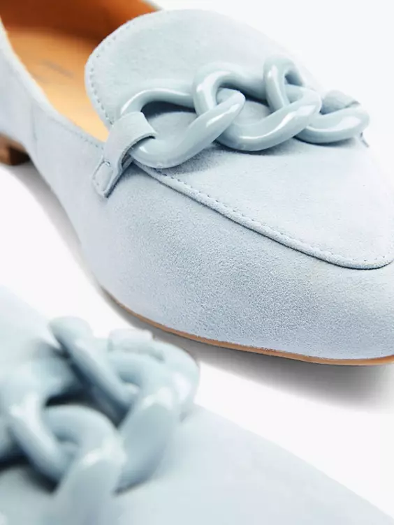 Blauwe Suéde Loafer Sierketting 5 Blauwe Suéde Loafer Sierketting - Afbeelding 5