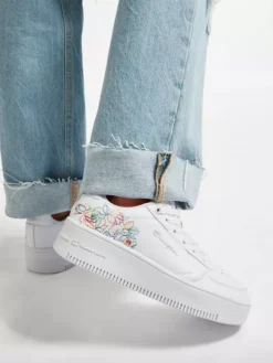 Champion Witte Low Cut Shoe Rebound Platform -Beroemde Schoenen Winkel 2155414 H10