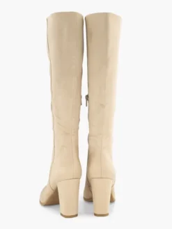 Zandkleurige Lange Laars Hak -Beroemde Schoenen Winkel 2156952 H4