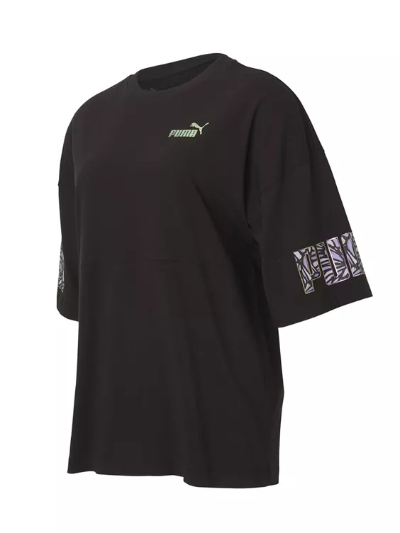 Zwarte Puma Power Monarch Colorblock Tee 4 Zwarte Puma Power Monarch Colorblock Tee - Afbeelding 4