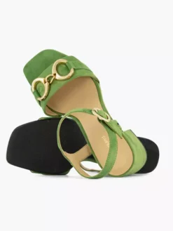 Groene Sandalette Sierketting -Beroemde Schoenen Winkel 2158487 H4