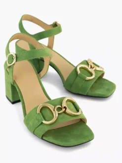 Groene Sandalette Sierketting -Beroemde Schoenen Winkel 2158487 H5
