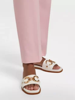 Witte Slipper Sierketting -Beroemde Schoenen Winkel 2158496 H10