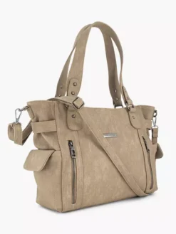 Taupe Schoudertas 8 Taupe Schoudertas -Beroemde Schoenen Winkel 2160277 H6