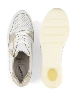 Witte Leren Sneaker Sleehak -Beroemde Schoenen Winkel 2161662 H3