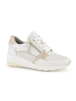 Witte Leren Sneaker Sleehak -Beroemde Schoenen Winkel 2161662 H6