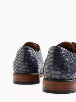 Blauwe Veterschoen Slangenprint -Beroemde Schoenen Winkel 2162271 H4