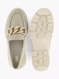 Beige Chunky Loafer Sierketting -Beroemde Schoenen Winkel 2164075 H3