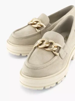 Beige Chunky Loafer Sierketting -Beroemde Schoenen Winkel 2164075 H5