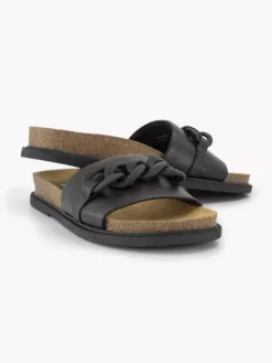 Zwarte Slipper Sierketting -Beroemde Schoenen Winkel 2164816 H5