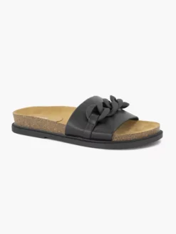 Zwarte Slipper Sierketting -Beroemde Schoenen Winkel 2164816 H6