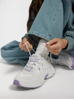 Fila Witte Chunky Sneaker Lila Zool -Beroemde Schoenen Winkel 2166585 H10