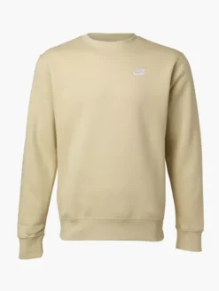 Nike Beige Sportswear Club Fleece Crew