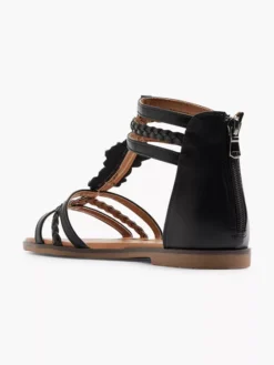 Zwarte Sandaal Steentjes -Beroemde Schoenen Winkel 2169436 H3