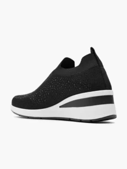 Zwarte Instapper Steentjes -Beroemde Schoenen Winkel 2170822 H3