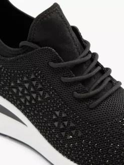 Zwarte Sneaker Steentjes -Beroemde Schoenen Winkel 2170830 H5