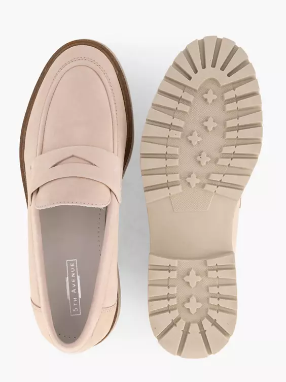 Lichtroze Nubuck Chunky Loafer 3 Lichtroze Nubuck Chunky Loafer - Afbeelding 3