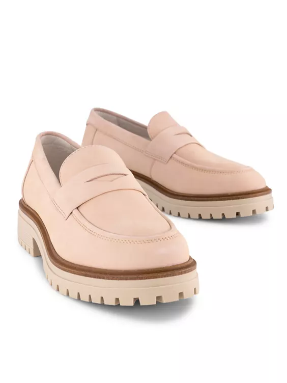 Lichtroze Nubuck Chunky Loafer 5 Lichtroze Nubuck Chunky Loafer - Afbeelding 5