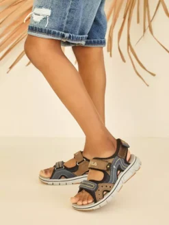 Fila Blauw/ Bruine Sandaal 13 Fila Blauw/ Bruine Sandaal -Beroemde Schoenen Winkel 2172590 H9