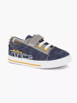 Blauwe Canvas Sneaker Krokodil -Beroemde Schoenen Winkel 2173022 H6