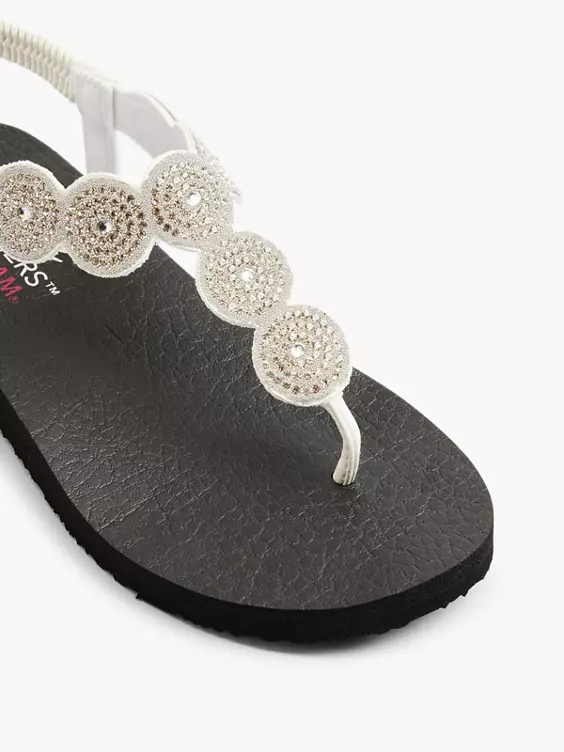 Skechers Witte Sandaal Steentjes 2 Skechers Witte Sandaal Steentjes - Afbeelding 2