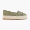 Groene Platform Espadrille Touw