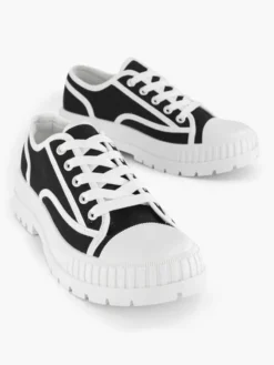 Zwarte Canvas Chunky Sneaker -Beroemde Schoenen Winkel 2174192 H5