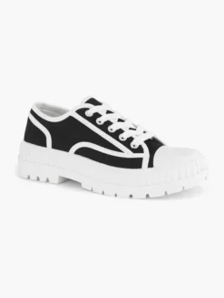 Zwarte Canvas Chunky Sneaker -Beroemde Schoenen Winkel 2174192 H6
