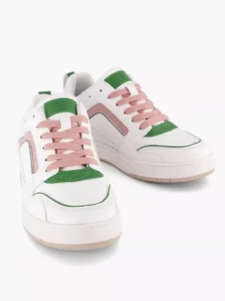 Witte Retro Sneaker Roze -Beroemde Schoenen Winkel 2176075 H5