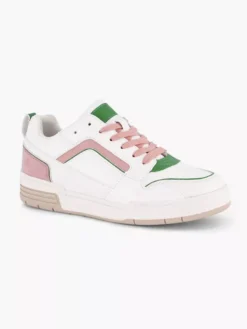 Witte Retro Sneaker Roze -Beroemde Schoenen Winkel 2176075 H6