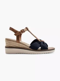 ESPRIT Donkerblauwe Sandalette Sleehak