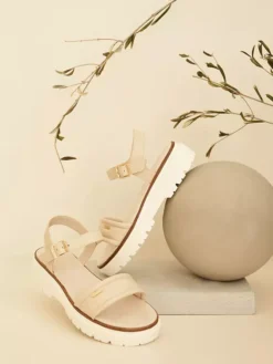 ESPRIT Beige Chunky Sandaal -Beroemde Schoenen Winkel 2176703 H10