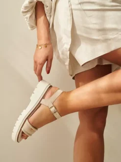 ESPRIT Beige Chunky Sandaal -Beroemde Schoenen Winkel 2176703 H9