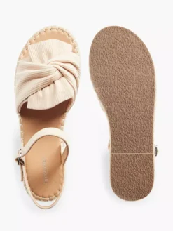 Beige Sandaal Knoop -Beroemde Schoenen Winkel 2176812 H3