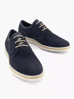 Blauwe Leren Veterschoen -Beroemde Schoenen Winkel 2178445 H5