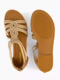 Bruine Sandaal Steentjes -Beroemde Schoenen Winkel 2178939 H5