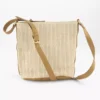 Beige Schoudertas Gevlochten
