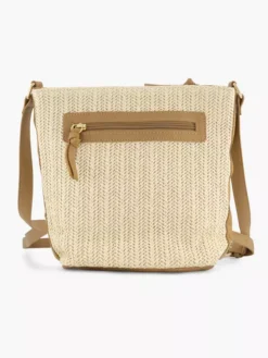 Beige Schoudertas Gevlochten -Beroemde Schoenen Winkel 2179089 H3