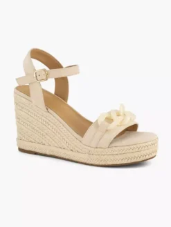 Creme Sandalen Sleehak -Beroemde Schoenen Winkel 2179246 H6