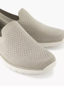 Easy Street Beige Instapper Knitted -Beroemde Schoenen Winkel 2179486 H5