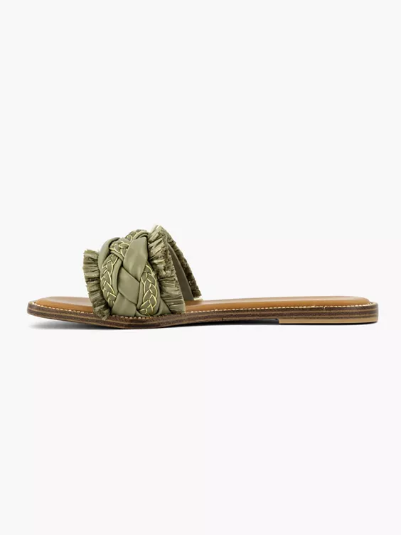 Groene Slipper Gevlochten 2 Groene Slipper Gevlochten - Afbeelding 2